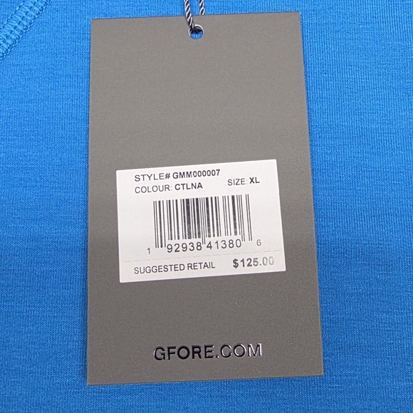 NWT G/FORE Luxe Crewneck Mid Layer Blue Golf Pullover Longsleeve Men X Large XL - Picture 9 of 9